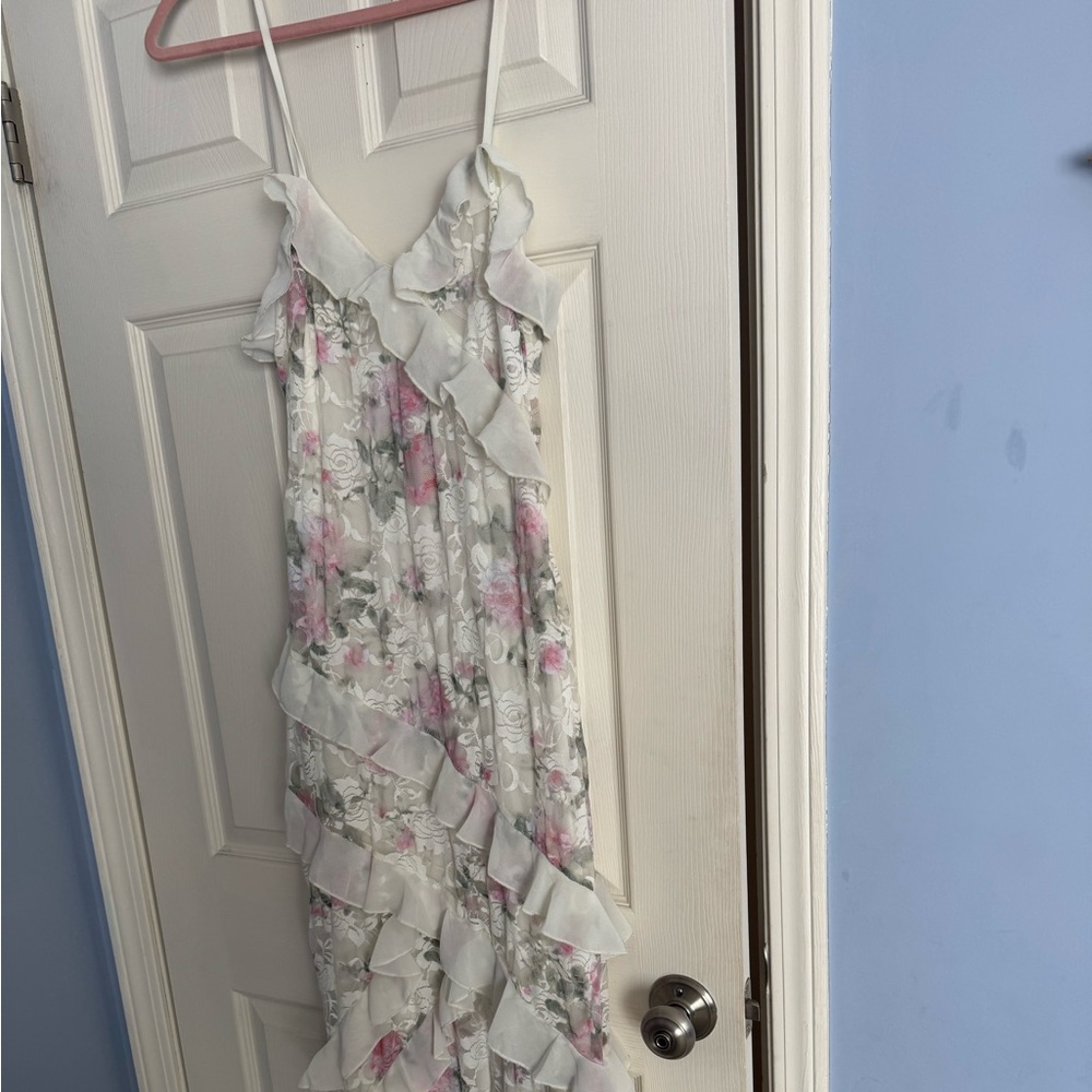 Cider Pink and White Lace Dress